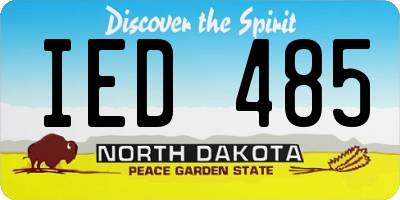 ND license plate IED485