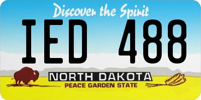 ND license plate IED488