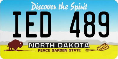 ND license plate IED489