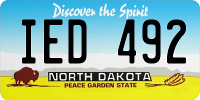 ND license plate IED492