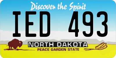 ND license plate IED493