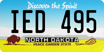 ND license plate IED495