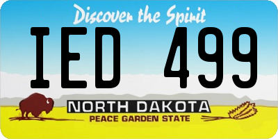 ND license plate IED499