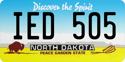 ND license plate IED505