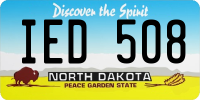 ND license plate IED508