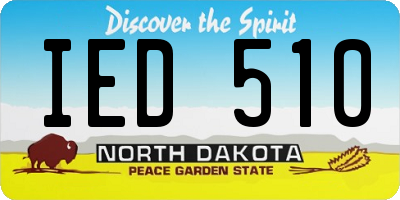 ND license plate IED510
