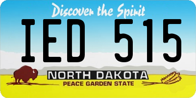 ND license plate IED515