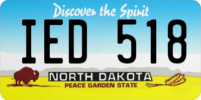 ND license plate IED518