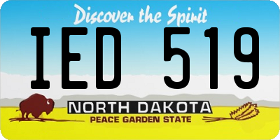 ND license plate IED519