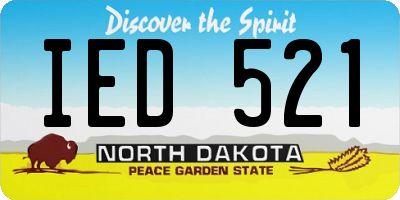 ND license plate IED521