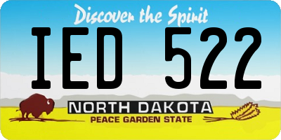 ND license plate IED522