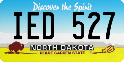 ND license plate IED527