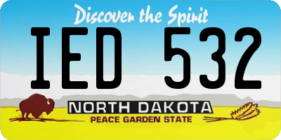ND license plate IED532