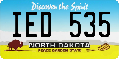 ND license plate IED535