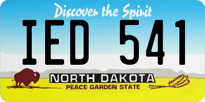 ND license plate IED541