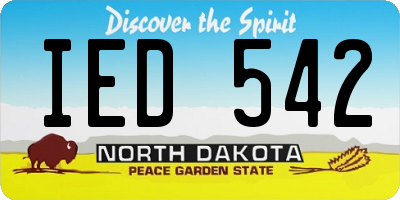 ND license plate IED542