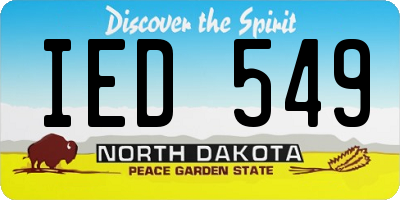 ND license plate IED549