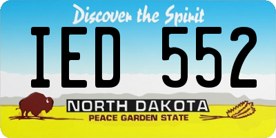 ND license plate IED552
