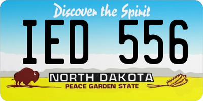 ND license plate IED556
