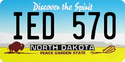 ND license plate IED570