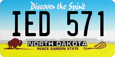 ND license plate IED571