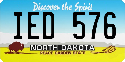 ND license plate IED576