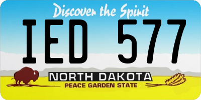 ND license plate IED577