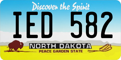 ND license plate IED582
