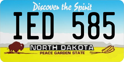 ND license plate IED585