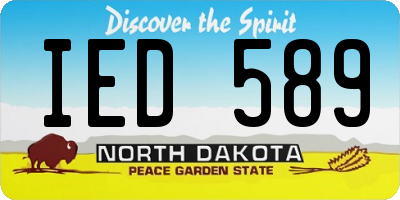 ND license plate IED589