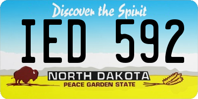 ND license plate IED592