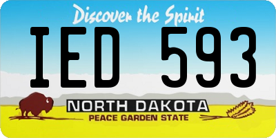 ND license plate IED593