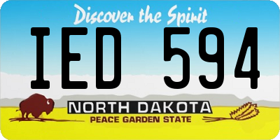 ND license plate IED594