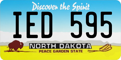 ND license plate IED595