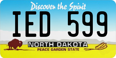 ND license plate IED599