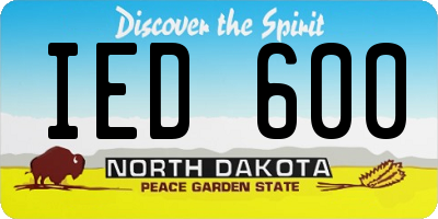 ND license plate IED600