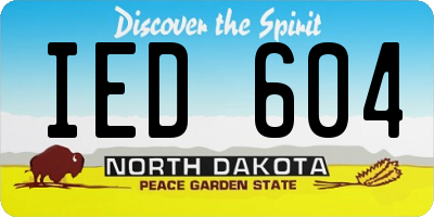 ND license plate IED604