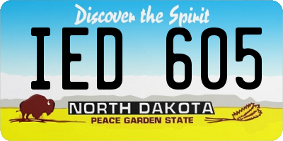 ND license plate IED605