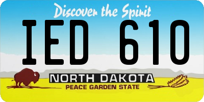 ND license plate IED610