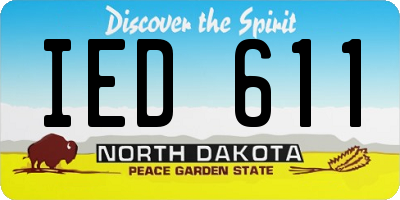 ND license plate IED611
