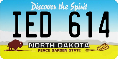 ND license plate IED614