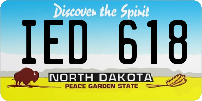 ND license plate IED618