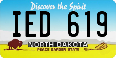 ND license plate IED619