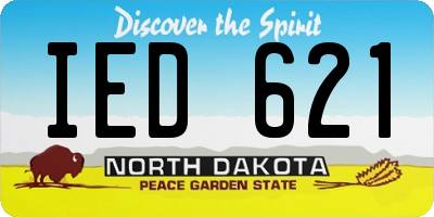 ND license plate IED621