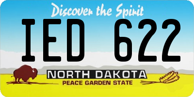 ND license plate IED622