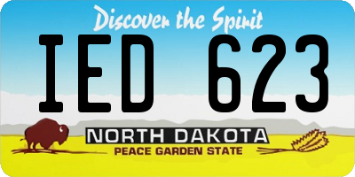 ND license plate IED623