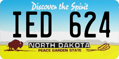 ND license plate IED624