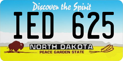 ND license plate IED625