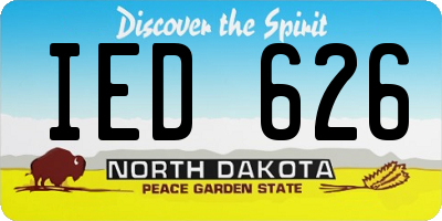 ND license plate IED626