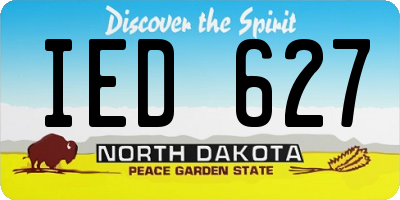 ND license plate IED627